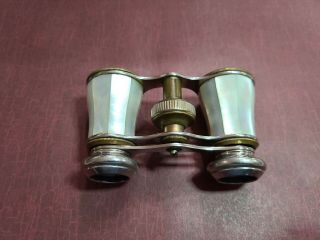 Opera Glasses,  Mother Of Pearl,  Brass,  Stainless