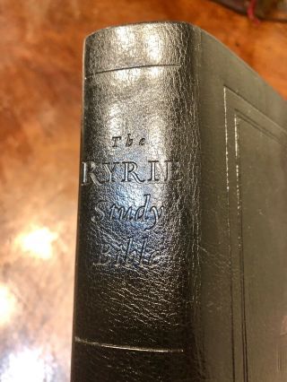 RARE 2012 Ryrie Study Bible NASB Red Letter Black Soft Touch Leather Moody Press 3