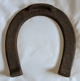 Rare Antique Vintage Craftsman Horseshoe 2.  25 Lb Game Piece / Barn / Wall Hanger