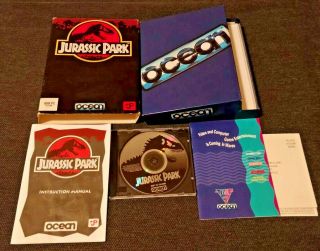 Jurassic Park Pc/dos Game,  Big Box & Manuals - Ocean Software Ibm - 1993 Cd Rare