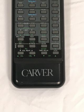 Carver Rare PRH - 1 A/V Receiver Learning Remote Control 3