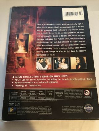 The Pretender Complete Third Season (Season 3) on DVD (4 Disc Set) RARE OOP 2