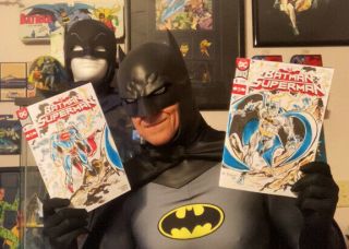 Rare SUPERMAN and BATMAN Color Sketch Cover Set DC Al Bigley Art 3
