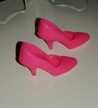 Vintage Barbie Japan Hot Pink Closed Toe Heels Shoes Pumps