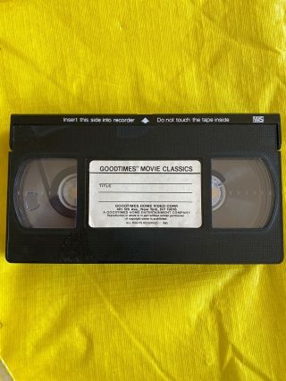 Night of the Living Dead Romero horror VHS GOODTIMES home Video Very RARE notld 3