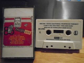 Rare Oop Eagles Cassette Tape Live 1980 Don Henley Joe Walsh Hotel California