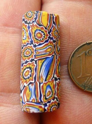 30mm Perle Millefiori Ancien Murano Antique African Venetian Glass Trade Bead A6