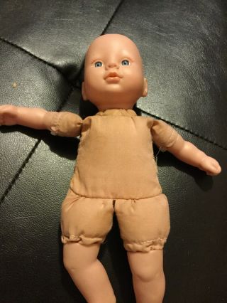 Vintage 1998 Cititoy Baby Doll Blue Eyes 8” Plastic Head Feet Cloth Body