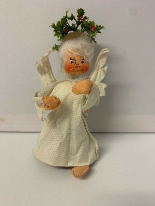 Vintage 1971 Annalee Mobilitee Angel Doll Christmas Tree Topper Figurine
