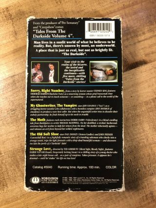 RARE OOP UNRATED TALES FROM THE DARKSIDE VOLUME 4 VHS VIDEO TAPE HORROR ROMERO 2