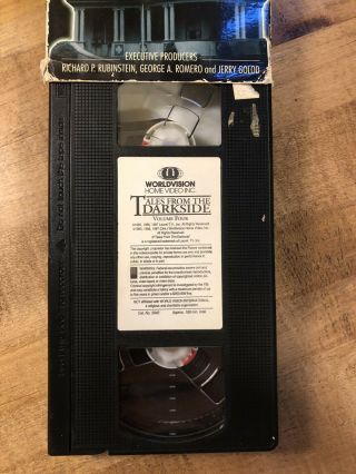 RARE OOP UNRATED TALES FROM THE DARKSIDE VOLUME 4 VHS VIDEO TAPE HORROR ROMERO 3