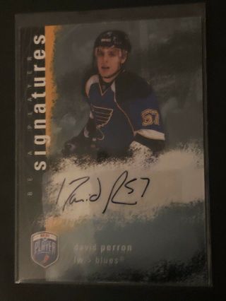 2007 - 08 Ud Be A Player Signatures Hockey David Perron Rookie Autograph Rare