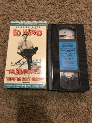 Ed Wood Johnny Depp Full Length Vhs Tape Demo/screener Rare