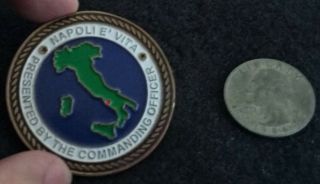 Rare Us Navy Commander Naples Italy Naval Support Activity Nsa Us Challenge Coin