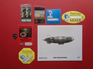 Pink Floyd,  Promo Photo,  6 Backstage Passes,  Guitar Pick,  Rare Originals,
