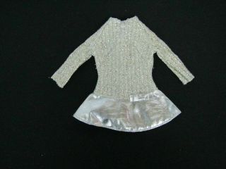 Vintage Barbie Salute To Silver 1885 Shiny Dress With Bow