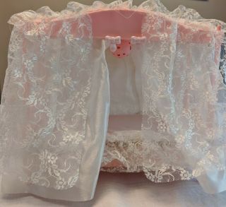 Barbie Vintage Starlight 4 Poster Pink Doll Bed Lace Canopy.