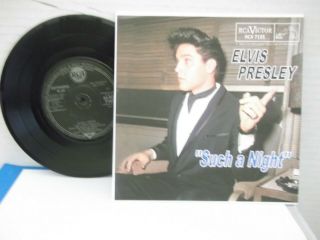 Elvis Presley,  Rcx 7195,  " Such A Night ",  Uk,  7 " Ep With P/c,  Fan Club Cover,  Rare,