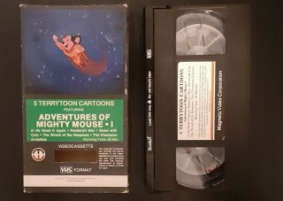 Adventures Of Mighty Mouse 1979 Vhs.  Rare Magnetic Video Corporation.