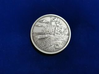 2015 Antiqued Finding Silverbug Island 1 Oz.  999 Silver Round Limited Rare