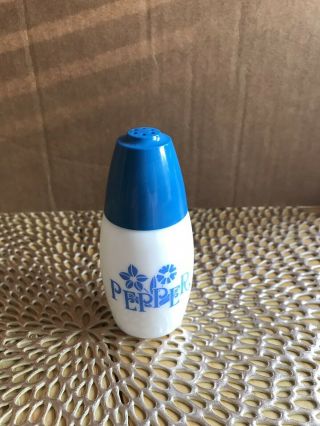 Vintage Pepper Shaker Pyrex Corning Corelle Blue Flowers Rare