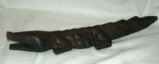 Vintage Africa Hand Carved Wooden Alligator,  Crocodile,  Hard Wood