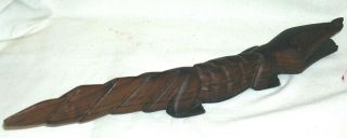 Vintage Africa Hand Carved Wooden Alligator,  Crocodile,  Hard Wood 2