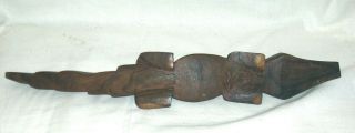 Vintage Africa Hand Carved Wooden Alligator,  Crocodile,  Hard Wood 3