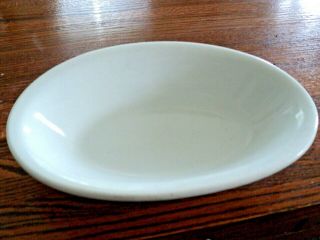 Antique J & G Meakin England White Ironstone Oval Serving Vegetable Bowl Perfect
