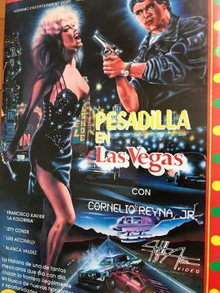 Pesadilla En Las Vegas VHS Rare Sov Cult Horror Gore Mexi Spanish Sleaze Erotic 3