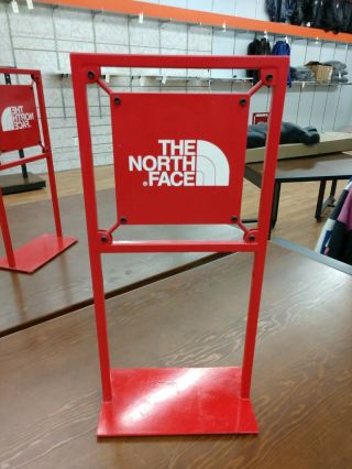 The North Face Metal Display Sign - Vintage Stand - Rare - 19 " X 9 " X 1 " On Base