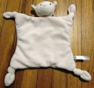 Rare/htf Pottery Barn Kids Lamb Baby Security Blanket Lovey Knotted 12” Cream
