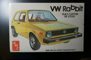 Amt 1/25 Scale Vw Volkswagen Rabbit Partially Assembled Complete Model Kit