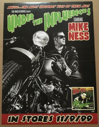 Social Distortion Mike Ness Rare 1999 Promo Poster For Under Cd W/ Release Date
