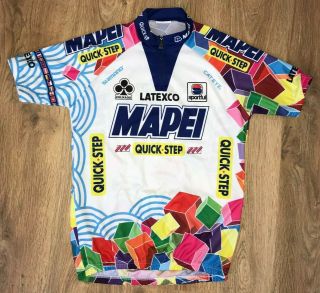 Mapei Quick Step Colnago Sportful Rare White Cycling Jersey Size L