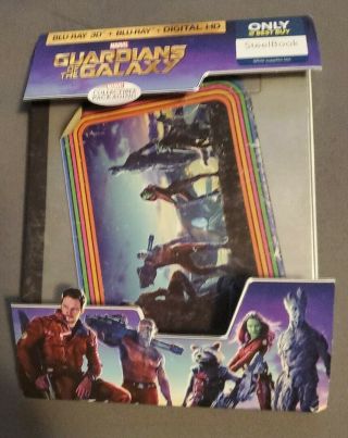 Guardians Of The Galaxy (3d Blu - Ray,  Bluray) Steelbook W/slipcover Best Buy Rare