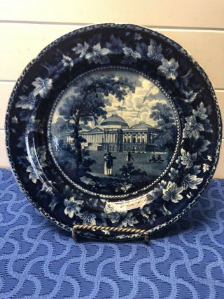 Antique Flow Blue 10 1/4 " Plate The Capitol Washington 9 3/4” R S S W Rare