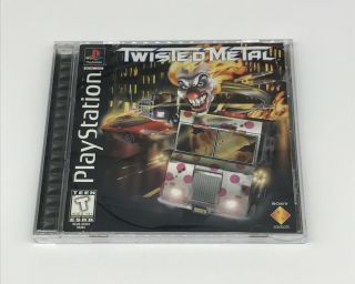 Twisted Metal (sony Playstation 1,  1995) Cib Black Label Rare