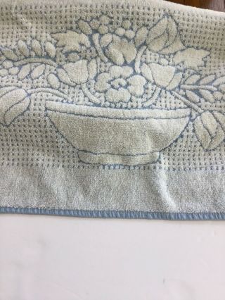 Vintage Cannon Living Home Blue And White Floral Two Bath,  Hand,  Washcloths 3