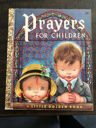Rare: Little Golden Book Prayers For Children Copyright 1952