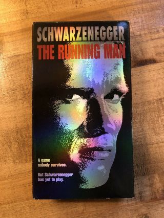 Rare Oop The Running Man Vhs Video Tape Arnold Schwarzenegger Action Sci Fi