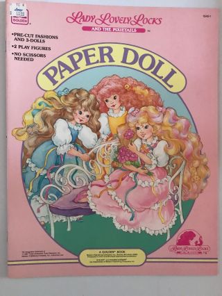 Lady Lovely Locks And The Pixietails Paper Dolls Set 1987 Golden 80 