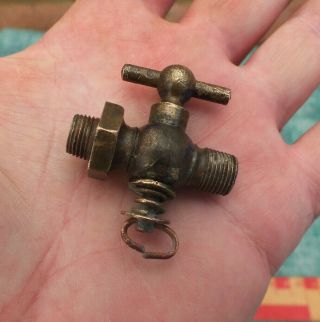 Vintage Small Reclaimed Brass Gas / Water / Steam Tap (b)