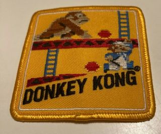 Donkey Kong Vintage Patch Yellow Retro Nes 2000 Rare