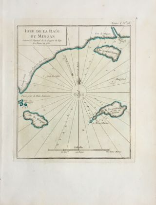 Nicolas Bellin 18th Century Map Ille Du Mingan,  Quebec Canada.