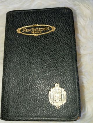 Vintage Antique U.  S.  Naval Academy Testament Psalms Bible Navy Military