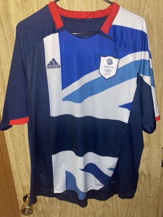 Size Mens Xl Adidas Team Gb Great Britain Jersey Shirt London 2012 Olympics Rare