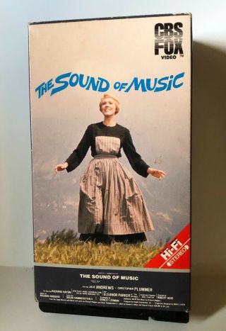 The Sound Of Music (vhs,  1965,  2 - Tape Set) Rare Cbs Fox Musical Brand