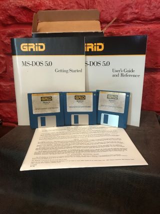 RARE GRiD Compass Computer Software MS - DOS 5.  0 A3 2