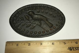 Vintage Antique Cast Iron Bird Cookie Mold